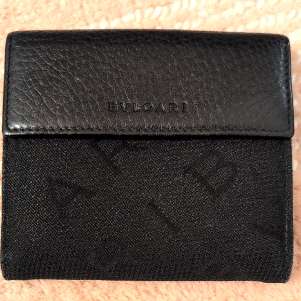Bvlgari Black Leather Wallet